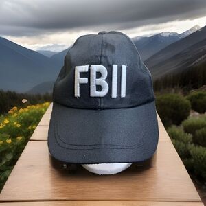 FBII Alarm Systems Hat Cap Black Adult Used Snapback Novelty Funny B5 D